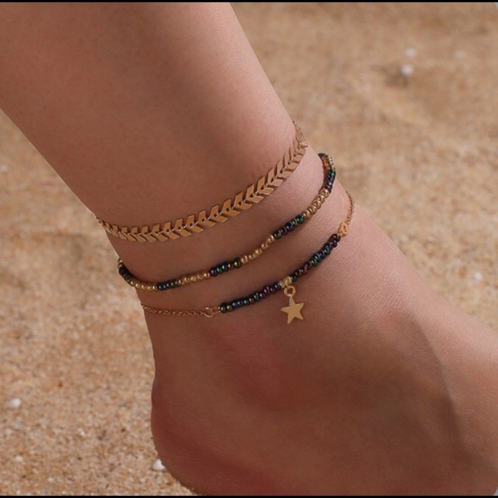 Star Beaded Anklet